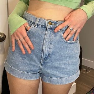 SOLD AA high waisted denim shorts